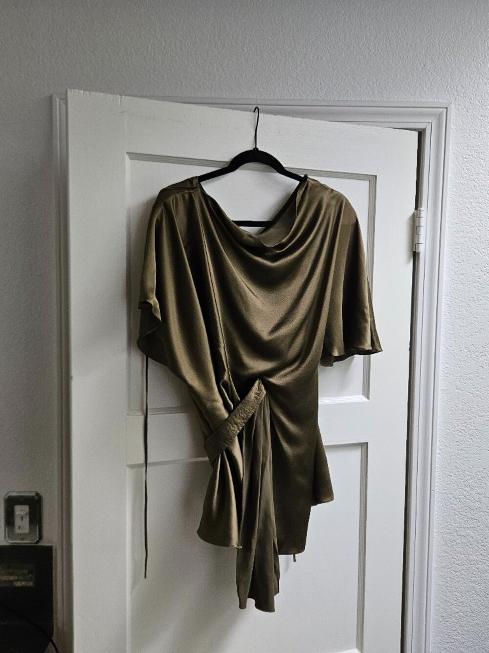 Roksanda Green Silk Flowy Shirt Top Blouse Size 8 UK